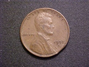 1952-S Lincoln Wheat Cent -Nice Minor Clipped Planchet Mint Error!-c1170qdt - Picture 1 of 3