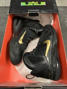 Nike LeBron 9 P.S. Elite Away Black Gold Size 7.5