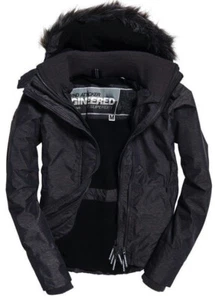 rare SUPERDRY JAPAN M/L SLIM Sherpa fur Y2K Windbreaker Jacket tailored cinched - Picture 1 of 19