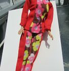 Vintage Barbie Clone Fashion Mod Floral Pant Suit 1960's