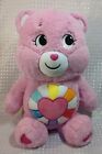Care Bears Pink Hopeful Heart Teddy Bear Soft Plush Stuffed 14" Tall