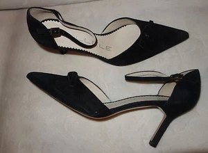 Parallele Solid Color Pointy Toe Suede Heels Made In France Fr 5.5 M  US 8 B new - Picture 1 of 5