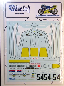 Blue Stuff Decal Sheet 1:12 Scale Honda NSR500 Moriwaki 1986 suit Tamiya Kit - Picture 1 of 8