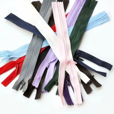 Invisible Zip Concealed Nylon Zipper Inch 12cm 14cm 16cm 18cm 20cm 22cm - Image 1 of 4