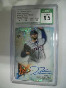 David Peterson 2021 Bowman Sterling Mocha Refractor automático CSG GEMA COMO NUEVO 9,5 - Imagen 1 de 1