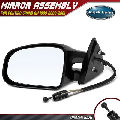 Espejo retrovisor manual izquierdo del lado del conductor no plegable para Pontiac Grand Am 1999 2000 2001 Foto 1 de 4