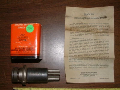 Nuevo de Lote Antiguo Nash 1951, Rambler 1951 Starter Drive Delco 1109465 con instrucciones Foto 1 de 4