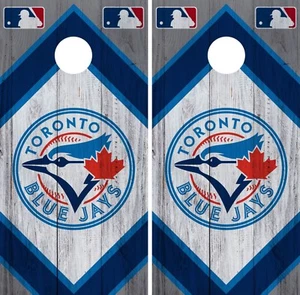 Toronto Blue Jays Cornhole Wrap MLB Wood Game Board Skin Set Vinyl Decal CO448 - Picture 1 of 1