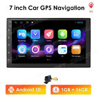7" Touch Double 2DIN Car MP3 FM Radio Stereo Player GPS Navigation BT LED Camera