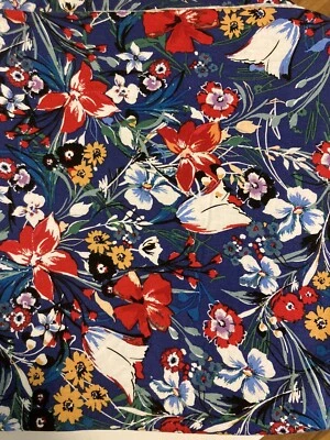 Knit Fabric 2 Yards 60 Wide Floral - Image 1 of 3
