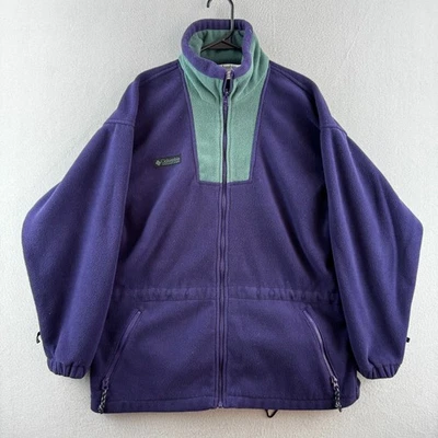 Chaqueta Columbia vintage años 90 para mujer mediana polar cremallera completa exterior bloque de color Foto 1 de 4