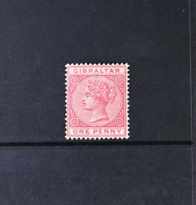 Gibraltar Scott # 10 VF OG LH British Colony Stamp Cat $55 - Image 1 of 2