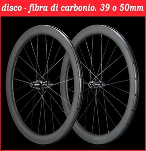 PAAR CARBONFASER FELGEN BREMSEN SCHEIBE RÄDER 700c RENNRAD CENTER LOCK / 6 SCHRAUBEN - Bild 1 von 21