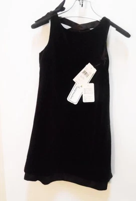 Brown Velvet Jumper by Florence Eiseman Size 7 with Satin Trim & Bow Style 77366 - Image 1 of 3