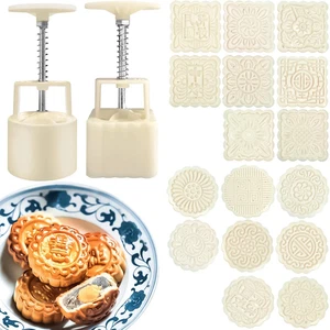 Chinese Traditional Mid-Autumn Mooncake Mold，Biscuit Stamping Machine，18 Pcs 100 - Picture 1 of 12