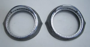 1957 Buick Roadmaster Headlight Frames with Chrome Bezels. OEM #5947833. NOS New - Picture 1 of 4