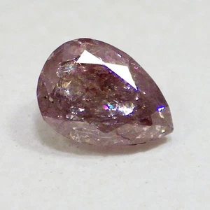 0.30 Ct Seductive Pear (4 x 3 MM) 100%Natural Argyle Fancy Purplish Pink Diamond - Picture 1 of 7