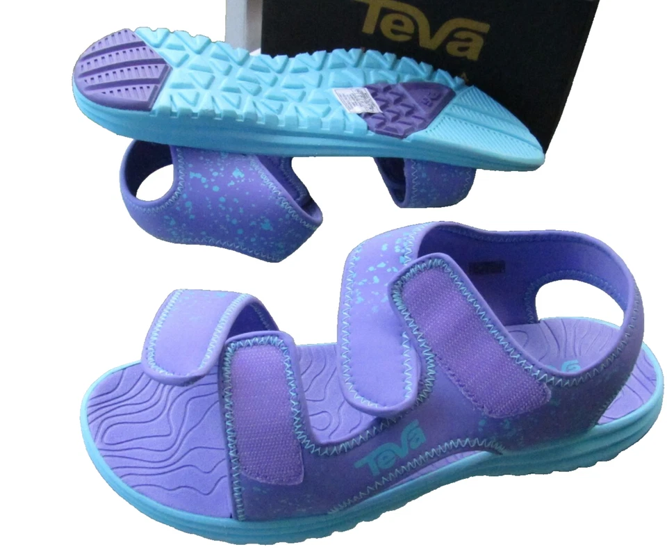 Teva TIDEPOOL Sandalia Deportiva Púrpura Correas Ajustables con Cordones JÓVENES Niñas Talla 7 Foto 1 de 4