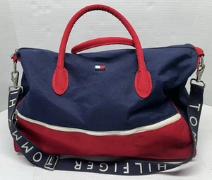 Vintage Tommy Hilfiger colorblock weekender duffle bag with shoulder strap - Picture 1 of 11
