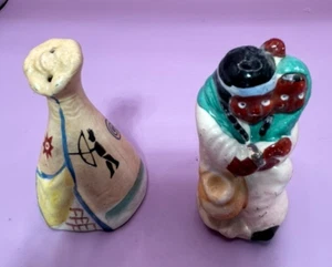 Native American and Teepee Salt and Pepper Shakers, Made in Japan, Souvenir - Picture 1 of 5