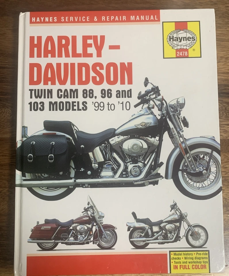 Manual de reparación/servicio Haynes '99-10 Harley Twin Cam 88/96/103 (M2478) tapa dura Foto 1 de 3