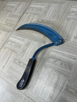 Gancho de hierba AMES vintage hoz hecho en EE. UU. metal + madera decoración de granja  Foto 1 de 4