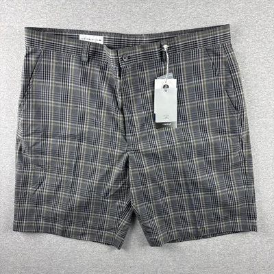CUTTER & BUCK CB DryTec Performance Stretch Shorts Size 40 Dark Plaid Pockets - Image 1 of 4