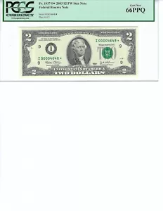 2003 FRN FR1937-I* PCGS 66 PPQ, Minneapolis * Note S/N I00004648*!!! - Picture 1 of 2