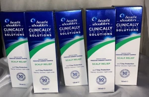 5x Head & Shoulders Scalp Relief Shampoo 7 Day Dandruff Protect - 130 ml RARE - Picture 1 of 15
