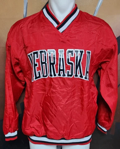 Vintage 90's Starter Pullover Windbreaker Jacket Nebraska Cornhuskers Size Large Cover
