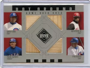 2002 UD DIAMOND CONNECTION #BA-SGPM SOSA GRIFFEY JR. PALMEIRO McGRIFF QUAD BAT C - Picture 1 of 1