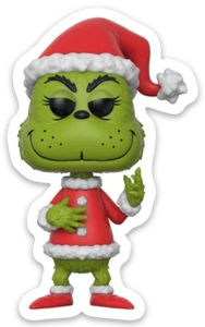 Grinch Cartoon Character type in Christmas Outfit Die-cut MAGNET - Picture 1 of 1