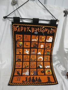 Calendario de Adviento Grande de Fieltro de Halloween con Marcador de Búho 16 1/4 x 26 3/4 - Imagen 1 de 6