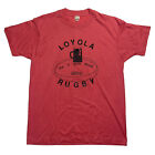 Vintage 80er Jahre Loyola University Maryland LUM Rugby Grafik T-Shirt einzelner Stich XL