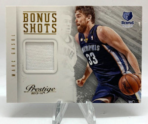 2013-14 Panini Prestige Bonus Shots Materials Marc Gasol #54 GU Jersey