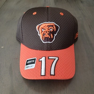 NEW Cleveland Browns Hat Cap Youth Strap Back Brown Edwards 17 NFL Football Boys - Image 1 of 4