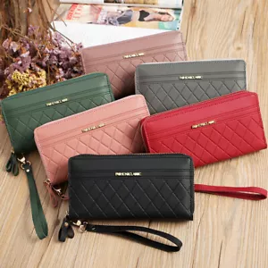 Women's Large Capacity Wallet Wristlet Purse Credit Card Holder Clutch Best Gift - Picture 1 of 33