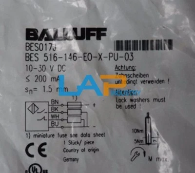 1PCS NEW For Balluff Proximity Switch BES 516-146-EO-X-PU-03 #LMJ - Image 1 of 3
