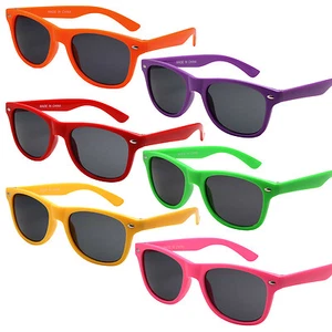 3 PAIR Kids Toddler Boys Girls Multi Colors 80's fun Sunglasses Retro Shades New - Picture 1 of 10