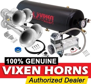 TRAIN HORN KIT FOR TRUCK/CAR/SEMI LOUD SYSTEM /2.5G AIR TANK /200PSI /4 TRUMPETS - Foto 1 di 11