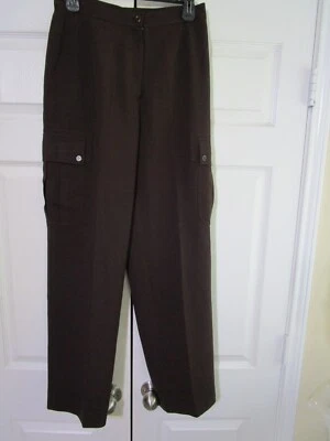 Pantalones Anne Klein 2 Trajes Mujer Talla 6 Marrón Forrado Foto 1 de 4