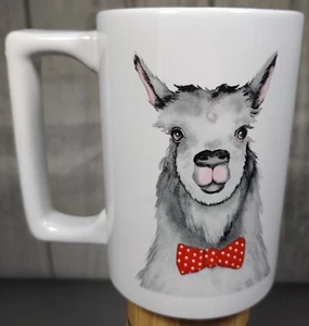 Jaunty Llama with Bowtie Ceramic Mug Blue Harbor Collection 2018 5x5.25 inches - Picture 1 of 7