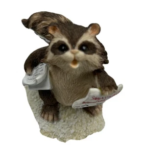 Charming Tails Dean Griff EXTRA! EXTRA! Racoon Figurine Silvestri 3 X 3 1/2 news - Picture 1 of 7
