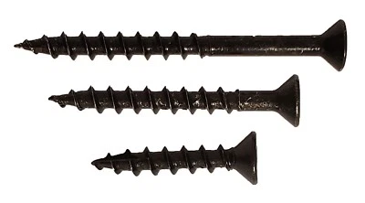 SHED WINDOWS AND MORE #8 Black Screws, Powder Coated Hinge Screws Square Drive Cutter Tip Bag of 1000