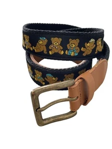 Teddy Fresh Faux Leather Teddy Bear Belt Size XL/XXL Single Prong Buckle Black - Picture 1 of 9