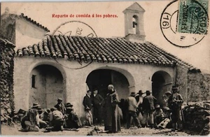España 1913 Postal Vintage Reparto comida a pobres Distribución de alimentos (1395) - Imagen 1 de 2