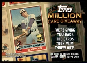 2010 Topps Update #TMC-22 Gary Carter Million Card Giveaway - Picture 1 of 2