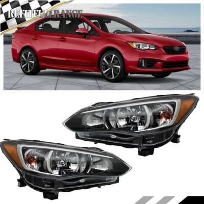 Pair Healights For 2017-2022 Subaru Impreza/2018-2023 Crosstrek Halogen Chrome - Imagem 1 de 4
