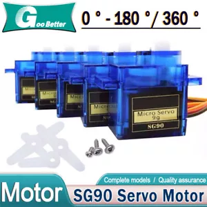 SG90 9g Micro Servomotore Sterzo Ala Fissa RC Aereo 0-180°/360° - Foto 1 di 5