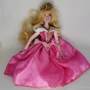 Disney Princess Aurora Sleeping Beauty Brass Key Porcelain Doll 16” - Picture 1 of 10